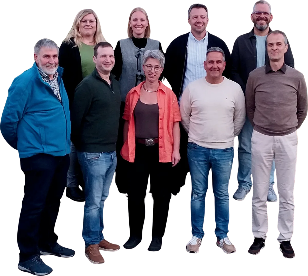 Gruppenfoto des Ortsbeirats Werkel mit allen Mitgliedern und der Schriftführung